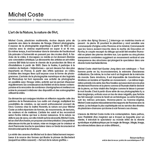 Catalogue exposition Michel Coste - Miroirs liquides et autres stratagèmes